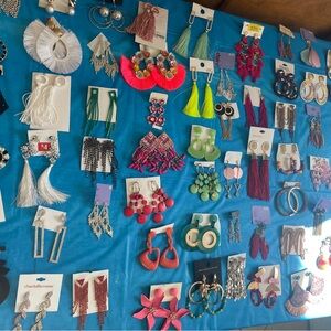 Colorful Statement Earrings Set 72 earrings